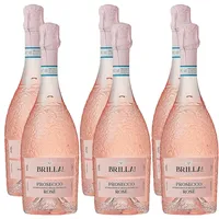 Brilla! Prosecco DOC Spumante Rosé Extra dry, sortenreines Weinpaket (6x0,75l)