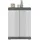 xonox.home Kommode Scout 60 x 85 x 37 cm Grau/Weiß Hochglanz
