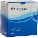 Waterman Füllertinte im Tintenfass Serenity Blue 50 ml Blau