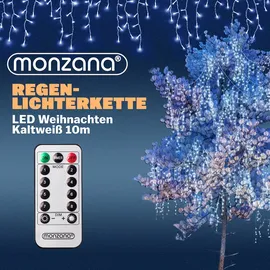 monzana Lichterkette warmweiß Kaltweiß Innen Außen Eisregen Weihnachtsbeleuchtung Weihnachten Weihnachtsdeko, Led kalt-wei... & Outdoor Regenkette Lichterkette