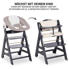hauck Beta Plus Dark Grey 5-tlg. Newborn Set - Beige