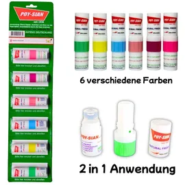 poy-sian 6er Paket - Thailändische Riechstifte - Original aus Thailand - Traditionelle Aromasticks mit ätherischen Ölen - Mentholsticks für die...