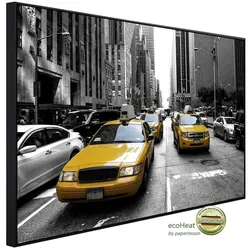 papermoon Infrarotheizung »EcoHeat - New Yorker Taxis«, Matt-Effekt - bunt