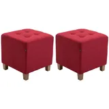 deluke Sitzhocker CELIS Stoff 45 x 46 x 45 cm Rot