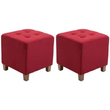 deluke Sitzhocker CELIS Stoff 45 x 46 x 45 cm Rot