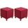 deluke Sitzhocker CELIS Stoff 45 x 46 x 45 cm Rot