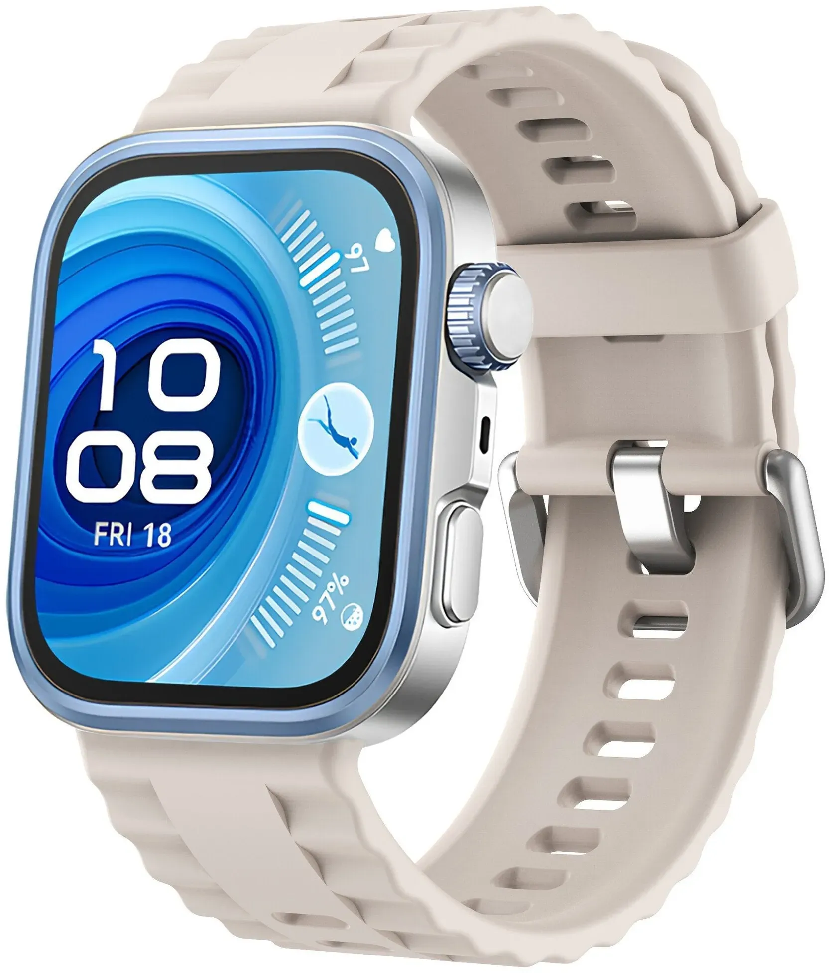 Strap-it Huawei Watch Fit Armband Silikon 'Classic' für Huawei Watch Fit 5 Pro - Polarstern - Schnallenverschluss