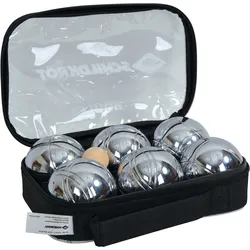 SCHILDKRÖT BOULE/BOCCIA Set, 2x3 Stahlkugeln+Zielkugel in Tragetasche KEINE FARBE