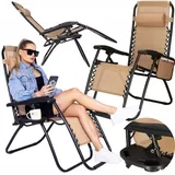 Liegestuhl 2st Garten Klappbarer Sessel Zero Gravity Touristischer Liegestuhl Strandliegen