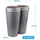2friends 1er Set Mülleimer 50 Liter Abfalleimer mit schwarzem Schiebedeckel Kunststoff grau/schwarz - Grau/Schwarz