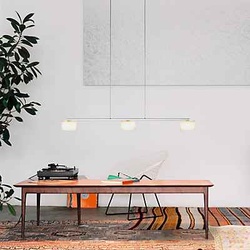 Serien Lighting Reef Bar Pendelleuchte 3-flammig, Aluminium gebürstet