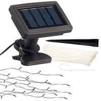 Luminea Solar-LED-Sonnenschirm-Lichterkette mit 8 Strängen und 72 LEDs, IP44