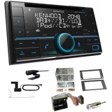 Kenwood DPX-7300DAB 2-DIN Autoradio mit Bluetooth Digitalradio DAB+ USB CD passend für Ford Fiesta 2005-2008 schwarz