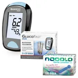 GLUCOFAST Glucofast® Duo Blutzuckermessgerät Kombiset mit Teststreifen und Lanzetten (mmol/L) 1 St