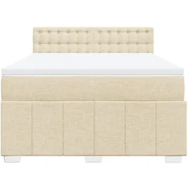 vidaXL Boxspringbett 160 x 200 cm Weiß