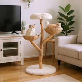 Goplus Kratzbaum 122 cm weiß