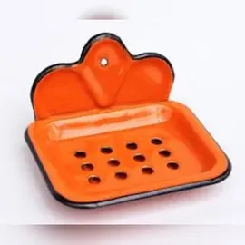 DanDiBo Ambiente DanDiBo Seifenhalter 618 Seifenschale 13 cm emailliert Landhaus Emaille Seifenspender