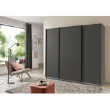 freiraum Schwebetürenschrank >Andorra< in Graphit - 250x216x65cm (BxHxT) - Grau