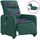 vidaXL Massagesessel Elektrisch 89,5 x 95,5 x 0 cm Dunkelgrün mit Rollen
