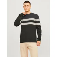 JACK & JONES Rundhalspullover »JJSANDER KNIT CREW NECK« Jack & Jones Light Grey Melange Detail:BLOCKING S