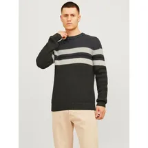 JACK & JONES Rundhalspullover »JJSANDER KNIT CREW NECK« Jack & Jones Light Grey Melange Detail:BLOCKING S