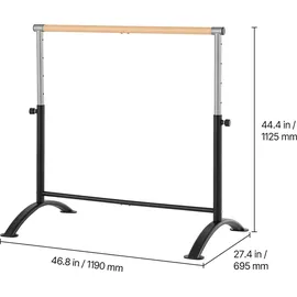 Vevor Ballettstange Schwarz 715-1115 mm