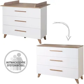 roba Wickelkommode »Ole» - 110x75,5x98cm - weiß / Holz / Holz