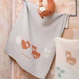 David Fussenegger Kinderdecke Rote Pandas' 100 x 140 cm Filz - Grau