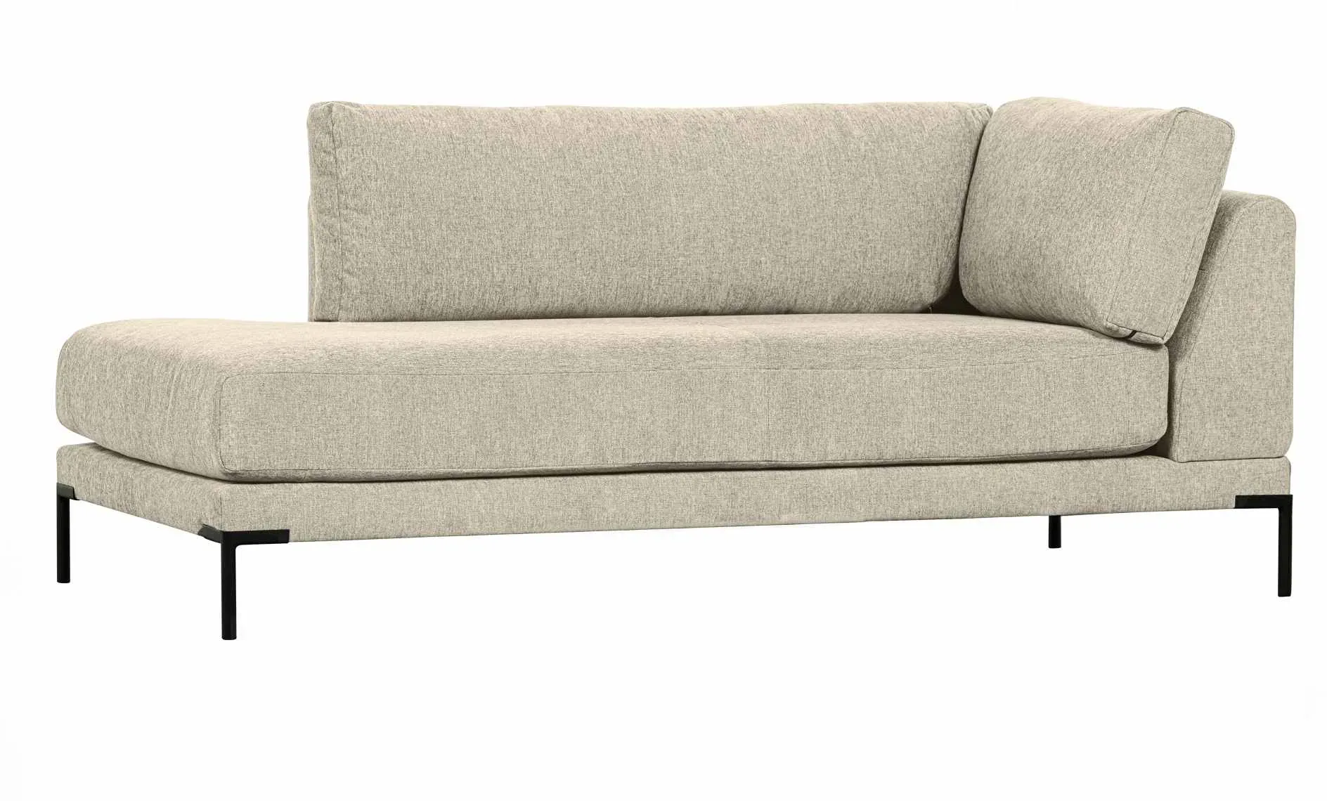 Modulsofa Couple Lounge Element, Melange-Stoff, flexibel links, sandfarben, für 1–2 Personen