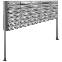 AL Briefkastensysteme Standbriefkasten 33 Fach Silber
