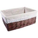 SOESFOUFU Wäschekorb Geflochtener Picknickkorb Aufbewahrungskörbe Für Regal Gewebte Tischdekoration Zu Ostern Obstschale Aus Rattan Leerer Geschenkkorb Schminktisch Hölzern Obststand Kind
