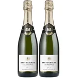 Brut Dargent - Chardonnay Sekt Brut, Qualitativ hochwertiger Chardonnay trocken Sekt aus Frankreich, Methode Traditionnelle (1 x 0.75 L) (Packung mit 2)
