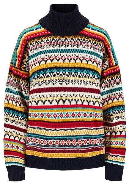 Dale of Norway Utsira Fem Sweater marine offwhite raspberry (C00) L
