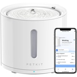 Petkit Trinkbrunnen für Katze und Hund, Drahtlose Wasserpumpe,2L Sichtbarer Wasserstand mit Filter,App-gesteuert,