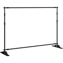 vidaXL Hintergrundstativ Schwarz 305x243 cm Stahl