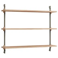 MOEBE - Wall Shelving System Low, Eiche geölt / warm grey
