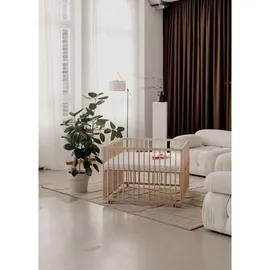 Sämann Laufgitter mit Lattenrost & Matratze SleepPlus - natur - Premium | Gr.: 100x100 cm Babymöbel, Laufstall Baby