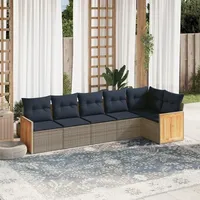vidaXL Gartensofa-Set 6-tlg. grau
