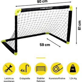 Dunlop Fußballtor Gelb/Schwarz 90 x 59 x 61 cm