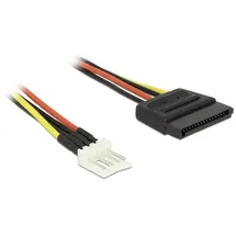 DeLock Strom Anschlusskabel [1x SATA-Strom-Stecker 15pol. - 1x Floppy Stecker 4pol.] 0.24 m Schwarz, Rot, Gelb