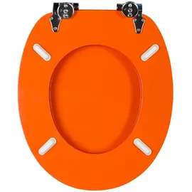 Sanilo WC Sitz Orange, Hochwertiger und Stabiler Toilettendeckel aus Holz