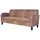 vidaXL Sofa Kunstleder Wildleder-Optik Braun