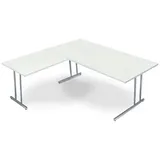 Kerkmann Eckschreibtisch Artline Transparent / Weiß