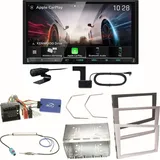 Kenwood DMX8021DABS Android Auto Einbauset für Opel Vectra C Meriva Vivaro Combo