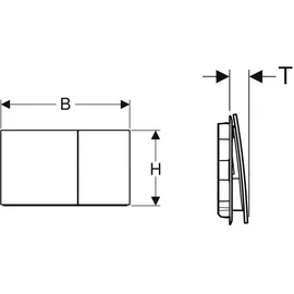 Geberit Sigma70 Betätigungsplatte Glas sandgrau