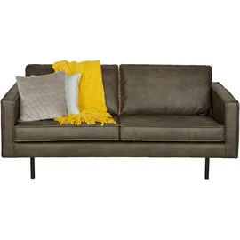 Woood Couch Leder 3-Sitzer Grün