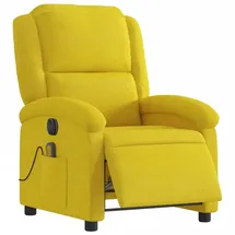 vidaXL Massagesessel Elektrisch Samt 144,5 x 82 x 0 cm Gelb