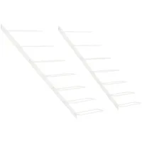 vidaXL Weinregal 7 Flaschen 2 Stk. Weiß