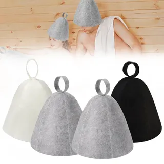 Saunahut, 4 Stück Saunahut Herren, Saunahut Damen Sauna Mütze Saunamütze Saunamütze Herren Saunahut Filz Geeignet für Baden, Sauna, Spa und Andere Aktivitäten