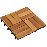 vidaXL Terrassenfliese 30 x 30 cm braun